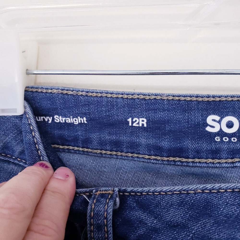 Sonoma High Rise Straight Jeans Dark Wash 12 Regular 12R - Picture 6 of 11